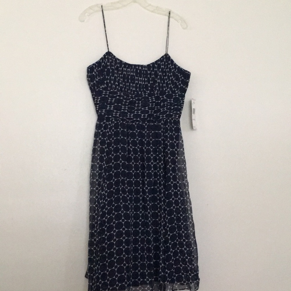 NWT,  size 10 spaghetti navy dress